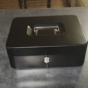 Black Locking Cash Box